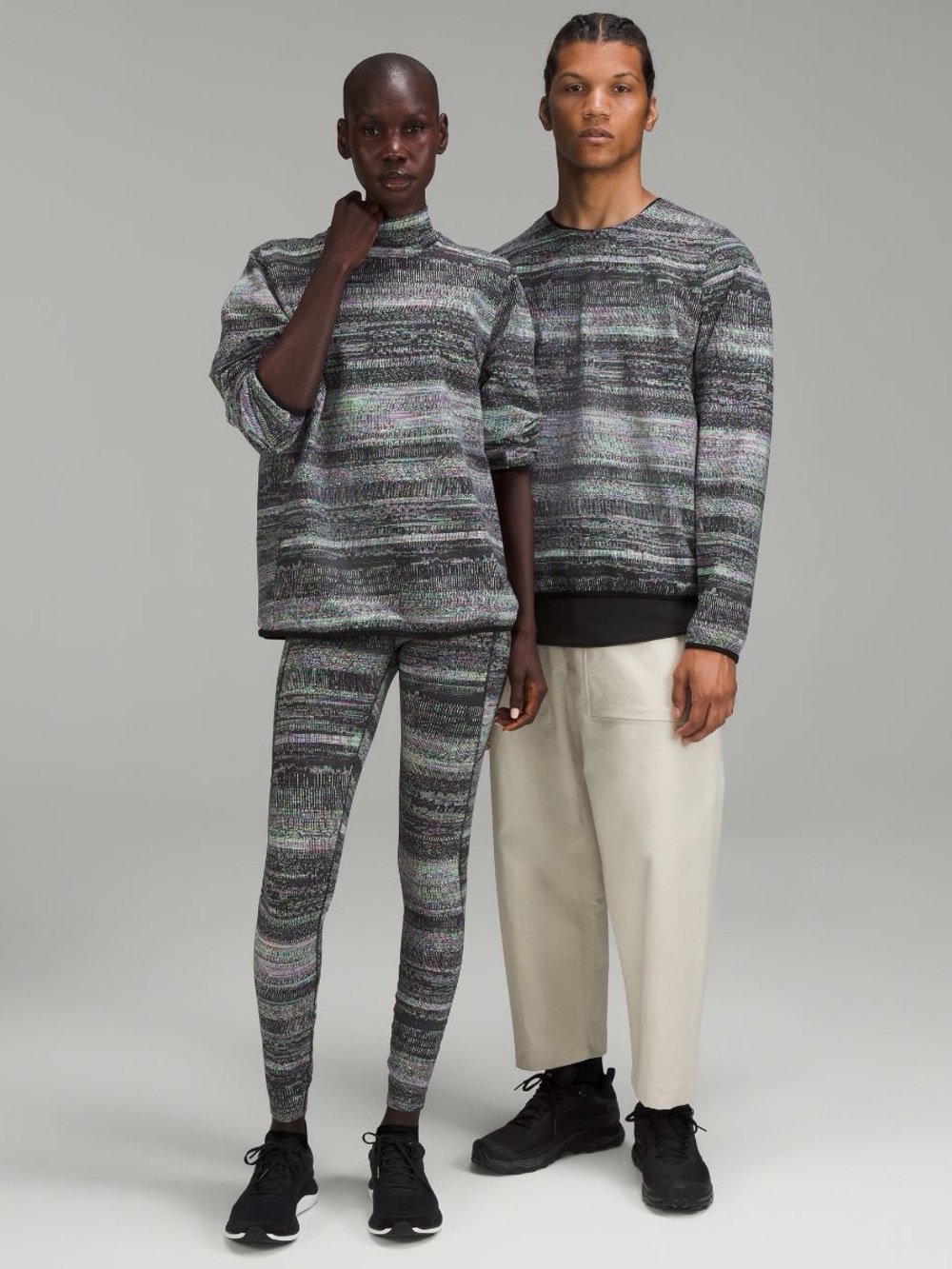 Lululemon Lab Jacquard Crewneck Pullover Unisex Large Multicolor Knit Sweater